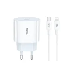 TOTU PD 20W Type-C Port Charger with Type-C to 8 Pin Data Cable Set, EU Plug, UK Plug, CN Plug