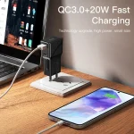 Yesido MC-17 QC3.0 + PD 20W Dual Port Global Universal Travel Charger, YC-17 - Image 6