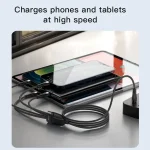 YESIDO CA110 1.2m 4A Type-C to Dual Type-C + Dual 8 Pin Charging Cable, CA110 - Image 3