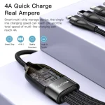 YESIDO CA110 1.2m 4A Type-C to Dual Type-C + Dual 8 Pin Charging Cable, CA110 - Image 4