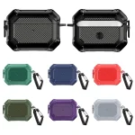Carbon Brazing Dimension TPU+PC Headphone Protective Cover with Switch Lock & Carabiner, For AirPods Pro 2 - Image 2