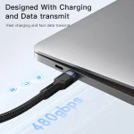 YESIDO CA108 1.2m 60W USB-C / Type-C to Type-C OD0.6 Charging Data Cable, CA108 - Image 3