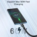 YESIDO CA108 1.2m 60W USB-C / Type-C to Type-C OD0.6 Charging Data Cable, CA108 - Image 5