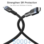 YESIDO CA108 1.2m 60W USB-C / Type-C to Type-C OD0.6 Charging Data Cable, CA108 - Image 7