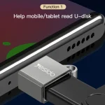 Yesido GS08 Type-C to USB 3.0 OTG Mini Connector Adapter with Keychain - Image 4