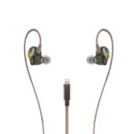 WK YC08 8 Pin Transparent Music Call Wired Earphone, Length: 1.2m, 8 Pin