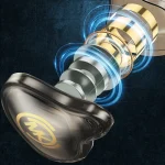 WK YC08 8 Pin Transparent Music Call Wired Earphone, Length: 1.2m, 8 Pin - Image 3