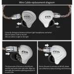 CCA CCA-C10 3.5mm Gold Plated Plug Ten Unit Hybrid Wire-controlled In-ear Earphone, with Mic, without Mic - Image 15