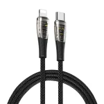 DUZZONA  A5 PD 20W USB-C/Type-C to 8 Pin Transparent Fast Charging Data Cable, Length: 1m, A5