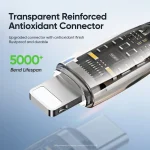 DUZZONA  A5 PD 20W USB-C/Type-C to 8 Pin Transparent Fast Charging Data Cable, Length: 1m, A5 - Image 4