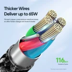 DUZZONA  A6 65W USB-C/Type-C to USB-C/Type-C Transparent Fast Charging Data Cable, Length: 1m, A6 - Image 6