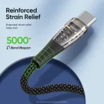 DUZZONA  A6 65W USB-C/Type-C to USB-C/Type-C Transparent Fast Charging Data Cable, Length: 1m, A6 - Image 7