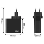 GVDA 65W USB+USB-C/Type-C Fast Charger, EU Plug - Image 2