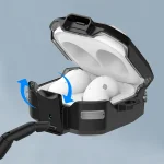 TPU + PC Transparent Carbon Fiber Wireless Earphones Protective Case With Switch, For Samsung Buds Live / Buds2 / Pro / 2Pro - Image 3