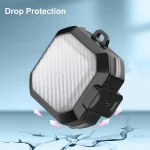 TPU + PC Transparent Carbon Fiber Wireless Earphones Protective Case With Switch, For Samsung Buds Live / Buds2 / Pro / 2Pro - Image 4