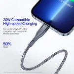DUZZONA A1 PD 20W Type-C to 8 Pin Fast Charging Data Cable, 2m, 3m - Image 3