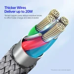 DUZZONA A1 PD 20W Type-C to 8 Pin Fast Charging Data Cable, 2m, 3m - Image 6