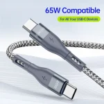 DUZZONA A2 PD 65W USB-C / Type-C to Type-C Fast Charging Data Cable, 2m Type-C to Type-C, 3m Type-C to Type-C - Image 2
