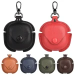 Leather TWS Earphone Protective Case with Hook, For Samsung Galaxy Buds Live / Pro - Image 2