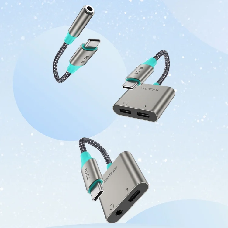 EDA0049771_1.webp TOTU AD-5 USB-C/Type-C to 3.5mm+USB-C/Type-C Charger Audio Adapter - Image 2