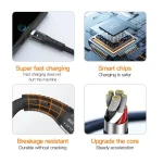 TOTU CB-8-CC 100W USB-C/Type-C to USB-C/Type-C Transparent Braided Data Cable, Length: 1.5m - Image 6