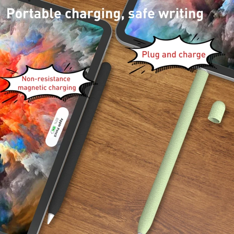 EDA0050017_B3.webp LOVE MEI Frosted Leather Texture Silicone Protective Pen Case, For Apple Pencil 2, For Apple Pencil 1 - Image 4