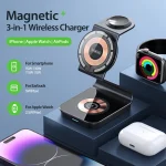 DUZZONA W15 15W 3 in 1 Transparent Magnetic Suction Wireless Charging Stand - Image 3