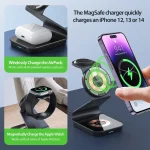 DUZZONA W15 15W 3 in 1 Transparent Magnetic Suction Wireless Charging Stand - Image 4