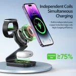 DUZZONA W15 15W 3 in 1 Transparent Magnetic Suction Wireless Charging Stand - Image 5