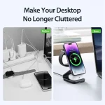 DUZZONA W15 15W 3 in 1 Transparent Magnetic Suction Wireless Charging Stand - Image 6