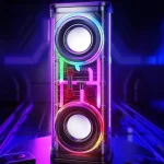 WK D45 10W Dual Speaker Transparent Mecha Bluetooth Speaker, WK D45 - Image 3