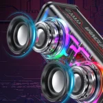 WK D45 10W Dual Speaker Transparent Mecha Bluetooth Speaker, WK D45 - Image 4