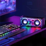 WK D45 10W Dual Speaker Transparent Mecha Bluetooth Speaker, WK D45 - Image 6