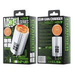 WK WP-UO1 65W Dual USB-C/Type-C+USB Energy Bar GaN Fast Charger - Image 4