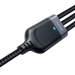 JOYROOM A18 3.5A USB to 8 Pin+USB-C/Type-C+Micro USB 3 in 1 Data Cable, 0.3m, 1.2m, 2m - Image 3
