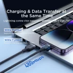 JOYROOM A18 3.5A USB to 8 Pin+USB-C/Type-C+Micro USB 3 in 1 Data Cable, 0.3m, 1.2m, 2m - Image 7