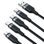JOYROOM A18 3.5A USB to 8 Pin+Dual USB-C/Type-C+Micro USB 4 in 1 Data Cable, Length: 1.2m, USB to 8 Pin+Dual Type-C+Micro USB - Image 2