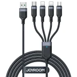 JOYROOM A18 3.5A USB to Dual 8 Pin+USB-C/Type-C+Micro USB 4 in 1 Data Cable, Length: 1.2m, USB to Dual 8 Pin+Type-C+Micro USB