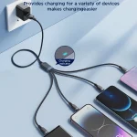 JOYROOM A18 3.5A USB to Dual 8 Pin+USB-C/Type-C+Micro USB 4 in 1 Data Cable, Length: 1.2m, USB to Dual 8 Pin+Type-C+Micro USB - Image 8