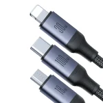 JOYROOM A21 3.5A USB+Type-C to 8 Pin+Type-C+Micro USB 3 in 2 Charging Cable, Length: 1.2m, USB+Type-C to 8 Pin+Type-C+Micro USB - Image 2