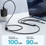 JOYROOM A21 3.5A USB+Type-C to 8 Pin+Type-C+Micro USB 3 in 2 Charging Cable, Length: 1.2m, USB+Type-C to 8 Pin+Type-C+Micro USB - Image 6
