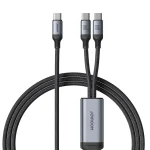 JOYROOM A21 100W Type-C to Dual Type-C 2 in 1 Charging Cable, Length: 1.5m, Type-C to Dual Type-C