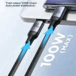 JOYROOM A21 100W Type-C to Dual Type-C 2 in 1 Charging Cable, Length: 1.5m, Type-C to Dual Type-C - Image 3