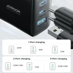 JOYRO0M JR-TCF10 32W Dual USB-C/Type-C+USB Fast Charger, US Plug, EU Plug, UK Plug - Image 4