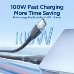 JOYROOM SA29-CC5 100W USB-C/Type-C to USB-C/Type-C Liquid Silicone Fast Charging Data Cable, Length: 1.2m, Type-C to Type-C (1.2m) - Image 5