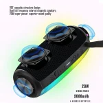 HOPESTAR P40 Pro IPX6 Waterproof RGB Light Wireless Bluetooth Speaker - Image 4