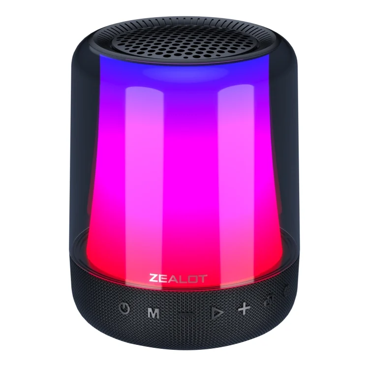 Zealot S66 Portable RGB Light Wireless Bluetooth Speaker Outdoor Subwoofer, S66