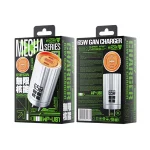 WK WP-U01 Mecha Series Energy Bar 65W Gallium Nitride Dual USB-C / Type-C + USB Charger, CN Plug - Image 7