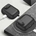 Carbon Fiber Texture Wireless Earphones Case with Security Lock, For AirPods Pro 2, For AirPods 3 - Image 5