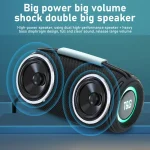 T&G TG-657 Portable Wireless 3D Stereo Subwoofer Bluetooth Speaker Support FM / LED Atmosphere Light, TG-657 - Image 3